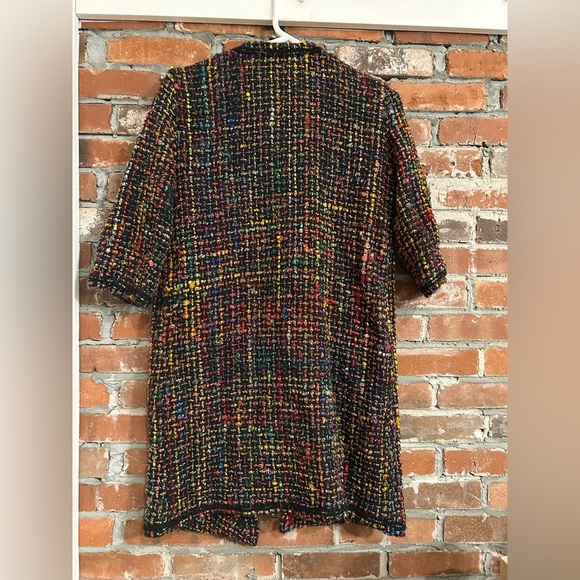 Anthropologie Ett Twa Multicolor Tweed Women's Coat Size XS - Picture 12 of 16